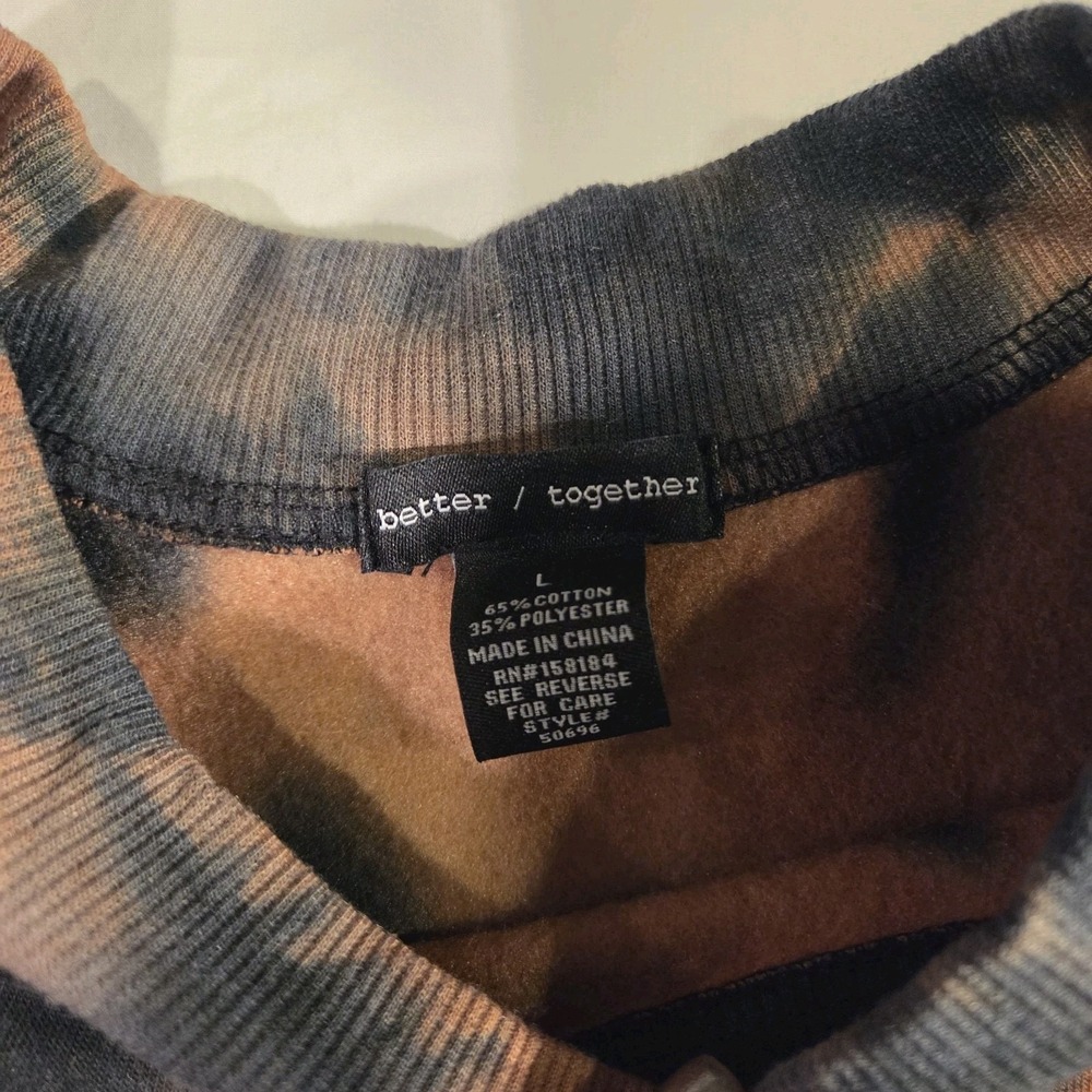 Better Together Tie Dye Skeletons Skateboarding Crewneck Sweatshirt, Size L - Picture 4 of 11